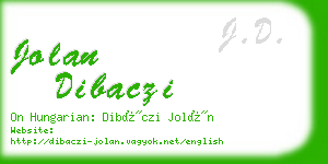 jolan dibaczi business card